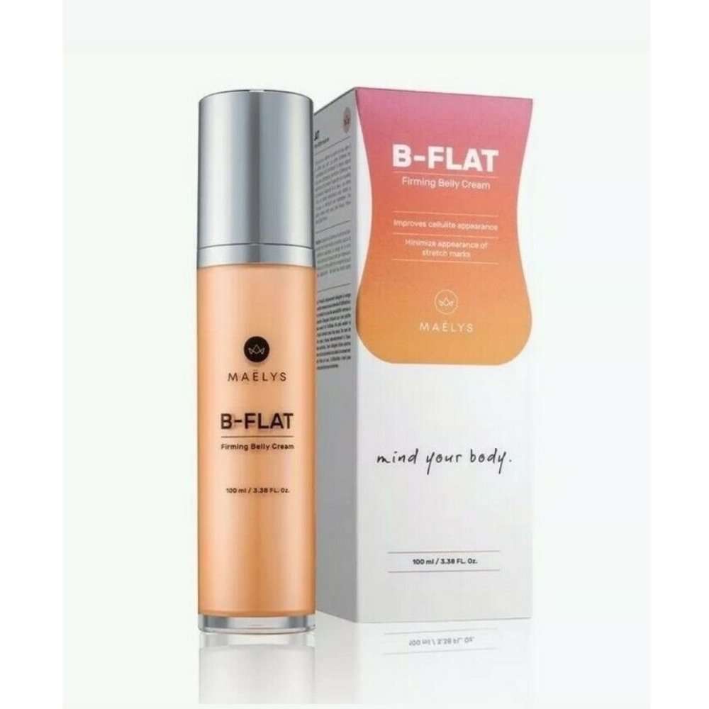 MAËLYS B-FLAT Belly Firming Cream / 100mL / 3.38oz / New Stretch Marks Cellulite